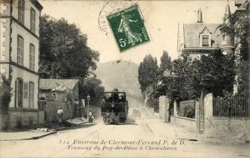 CPA Clermont Ferrand Puy de Dôme, Tramway du Puy-de-Dôme à Chamalières