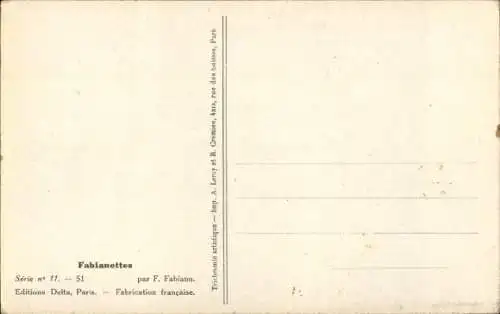 Künstler Ak Fabiano, F., Frau in Unterwäsche, Strümpfe, Unterkleid, Zigarette