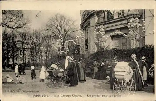 Ak Paris VIII. Arrondissement Élysée, Les rendez-vous des petits