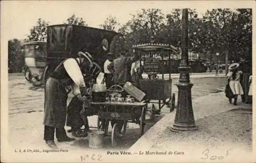 Ak Paris VII., Paris Vecu, Le Marchand a Coco, Straßenhändler