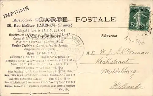 Ak Paris, Ehepaar im Automobil, Straße