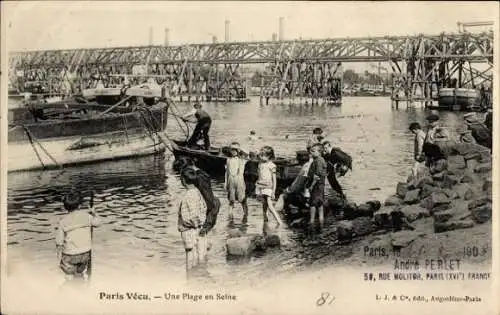 Ak Paris I., Paris Vecu, Une Plage en Seine