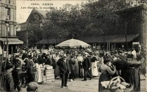 CPA Paris, Halles, Matin