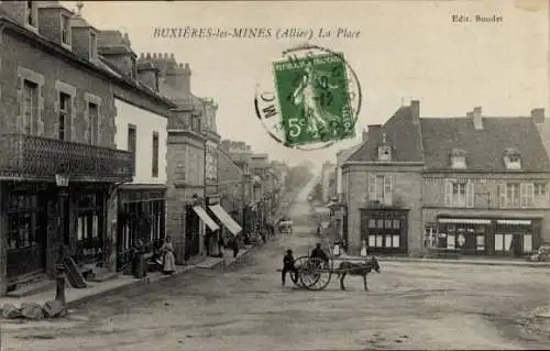 CPA Buxières les Mines Allier, Place