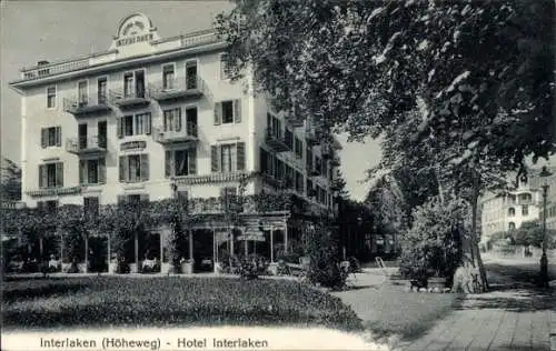 Ak Interlaken Kanton Bern Schweiz, Hotel Interlaken am Höheweg