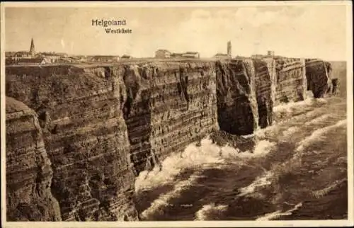 Ak Nordseeinsel Helgoland, Westküste