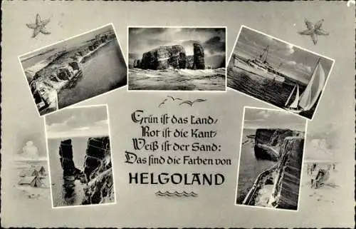 Ak Nordseeinsel Helgoland, Gesamtansicht