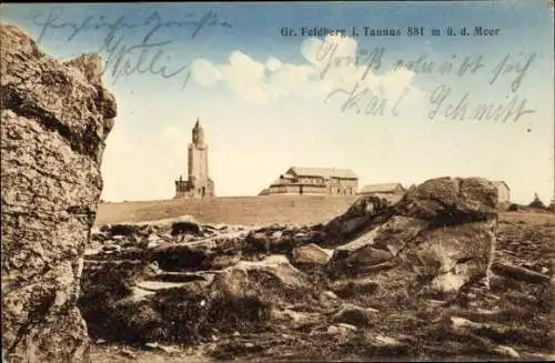 Ak Niederreifenberg Schmitten im Taunus, Großer Feldberg, Felsen