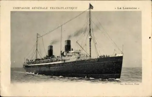 Ak Dampfer La Lorraine, CGT, French Line