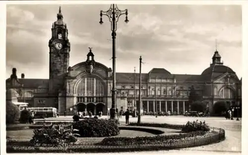 Ak Wiesbaden in Hessen, Hauptbahnhof