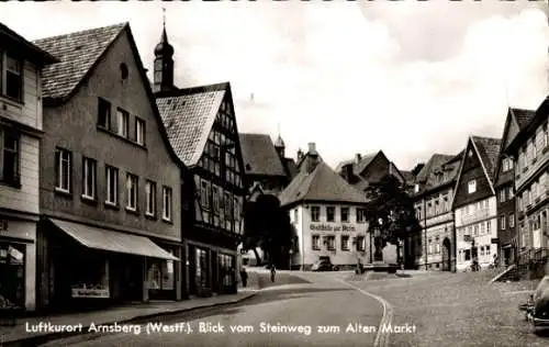 Ak Arnsberg im Sauerland Westfalen, Steinweg, Alter Markt