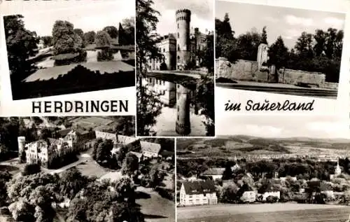 Ak Herdringen Arnsberg im Sauerland, Gesamtansicht