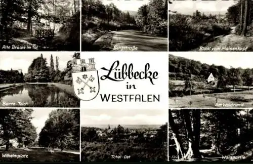 Ak Lübbecke in Westfalen, Alte Brücke im Tal, Bergstraße