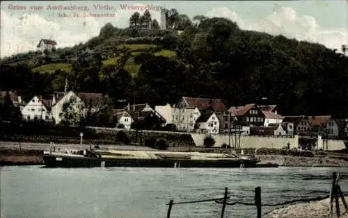 Ak Vlotho an der Weser, Amtshausberg, Wesergebirge