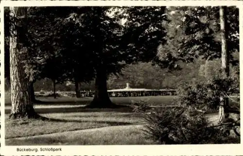 Ak Bückeburg im Kreis Schaumburg, Schlosspark