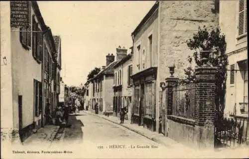 Ak Héricy Seine et Marne, La Grane Rue