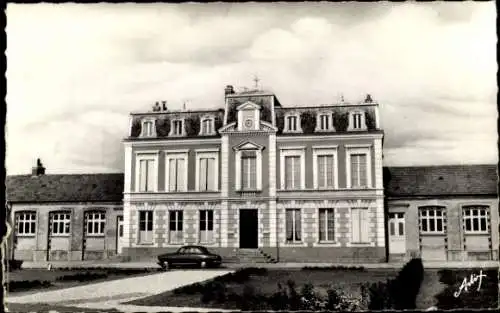 Ak Grisy Suisnes Seine et Marne, Rathaus und Schulen