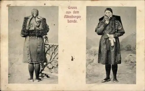 Ak Altenburger Land, Frau in Volkstracht