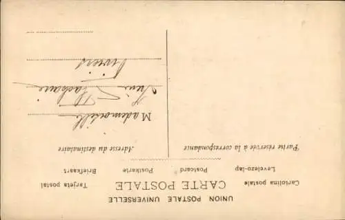 Ak Portrait einer Frau, Mondsichel
