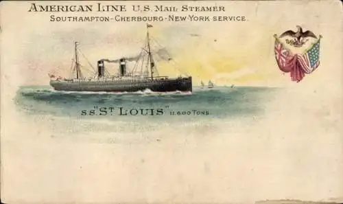 Ak American Line, US Mail Steamer, SS St. Paul