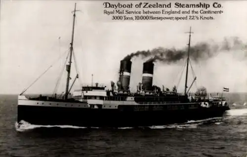 Ak-Tagesboot der Zeeland Steamship Co.