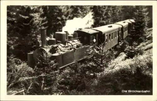 Foto Ak Brockenbahn, Dampflok