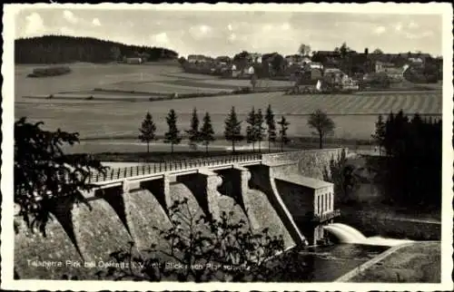 Ak Pirk Burgstein Weischlitz im Vogtland, Talsperre Pirk, Blick nach Planschwitz
