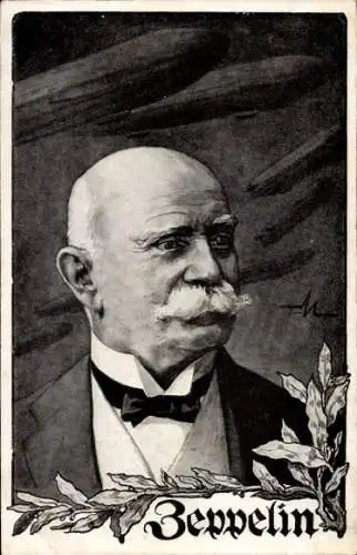 Ak Ferdinand Graf von Zeppelin, Portrait, Deutscher Luftflotten Verein