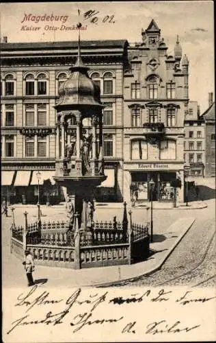 Ak Magdeburg an der Elbe, Kaiser Otto-Denkmal