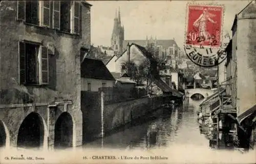 Ak Chartres Eure et Loir, L'Eure du Pont St-Hilaire