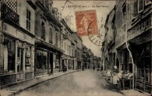 Ak Dreux Eure et Loir, La Rue Parisis