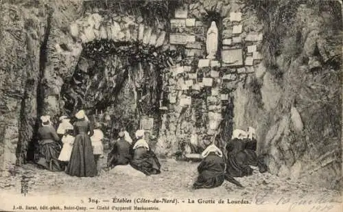 Ak Étables sur Mer Cotes d'Armor, Lourdes-Grotte