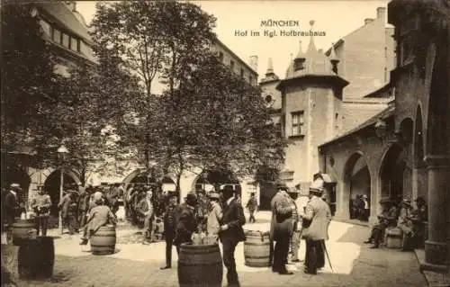 Ak München, Hofbräuhaus, Hof