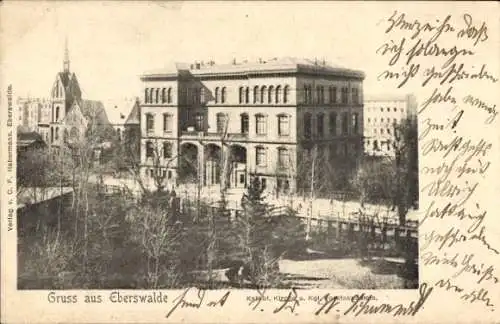 Ak Eberswalde,  Kath. Kirche und Kgl. Forstakademie