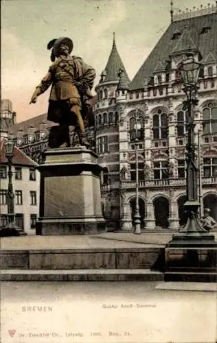 Ak Hansestadt Bremen, Gustav Adolf-Denkmal