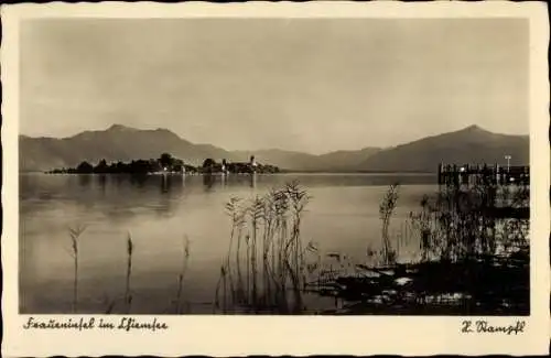 Ak Fraueninsel Chiemsee Oberbayern, Panorama