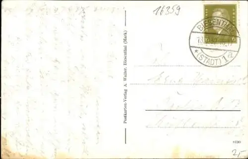 Ak Biesenthal in der Mark, Promenade am Gr. Wukensee