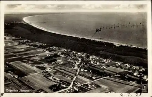 Ak Zempin Koserow auf Usedom, Fliegeraufnahme