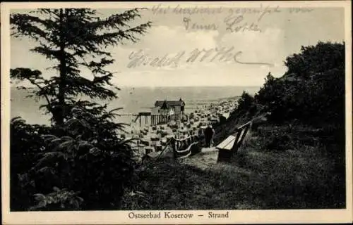 Ak Ostseebad Koserow auf Usedom, Strand