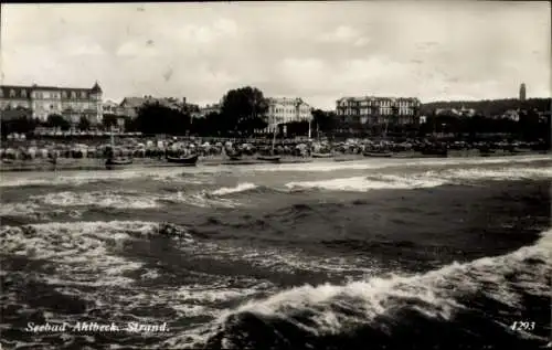 Ak Ostseebad Ahlbeck auf Usedom, Strand