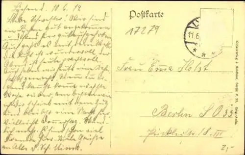 Ak Hohenlychen Lychen in der Uckermark, Teilansicht, Segelboot