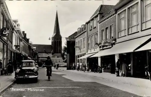 Ak Zevenaar Gelderland Niederlande, Marktstraat, Geschäfte, Auto