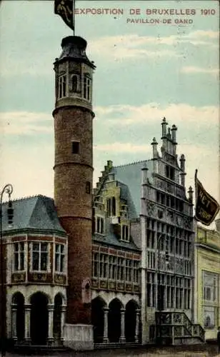 Ak Bruxelles Brüssel, Weltausstellung 1910, Pavillon de Gent