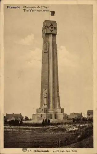 Ak Diksmuide Dixmude Westflandern, Yzer Denkmal