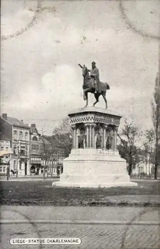 Ak Lüttich Lüttich Wallonien, Karlsstatue