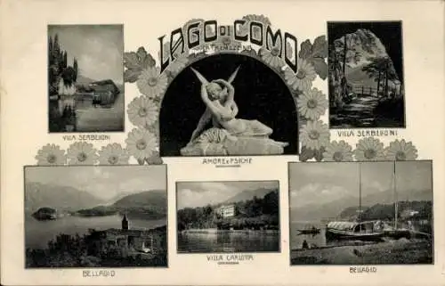 Ak Bellagio Lago di Como Lombardia, Villa Serbeloni, Villa Carlotta