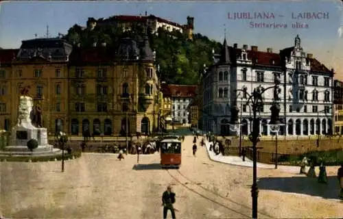 Ak Ljubljana Laibach Slowenien, Stritarjeva ulica