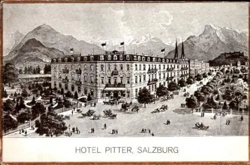 Ak Salzburg in Österreich, Hotel Pitter