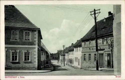 Ak Buttstädt in Thüringen, Brühl, Straßenpartie, Geschäft Pelzwaren