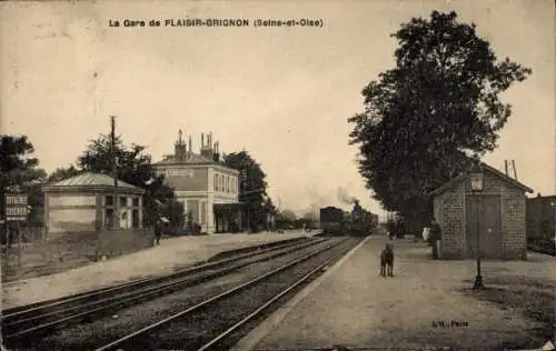 CPA Thiverval Grignon Yvelines, Gare de Plaisir-Grignon